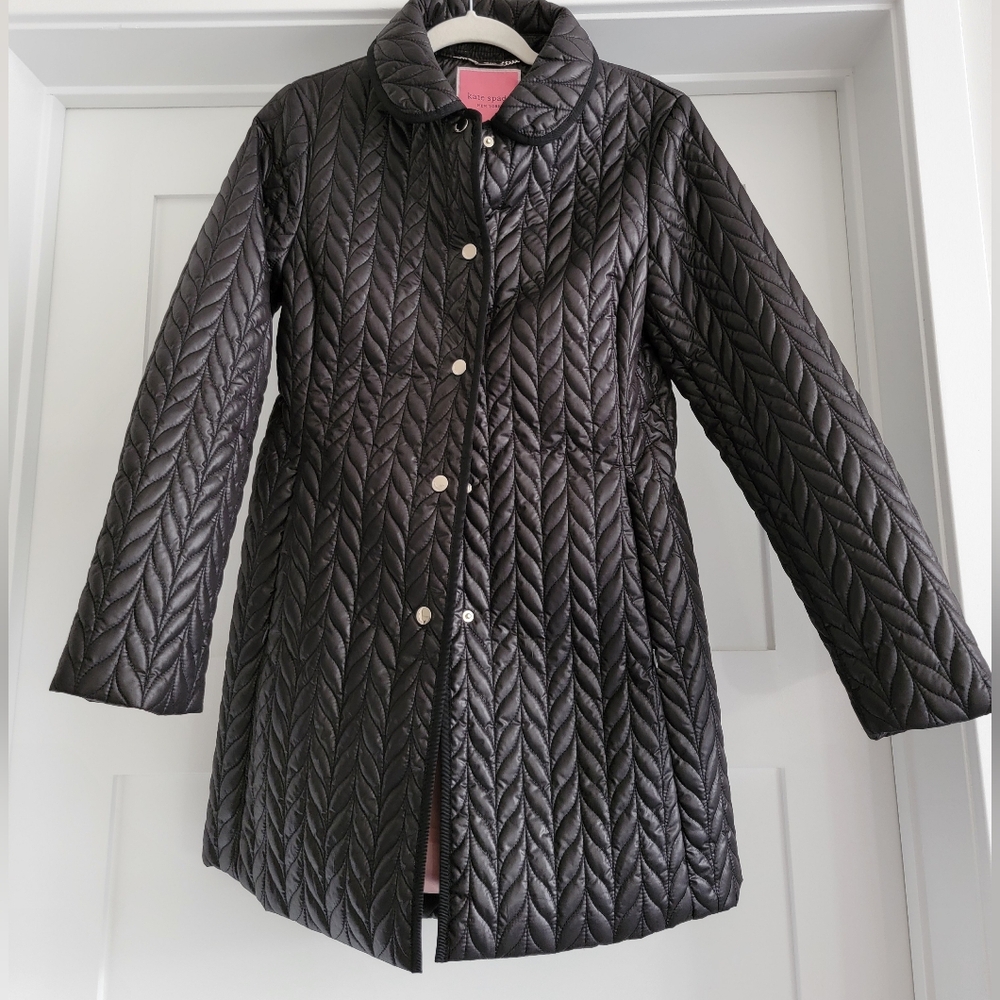 Kate Spade Black Quilted Jacket Size XS - Picture 2 of 7